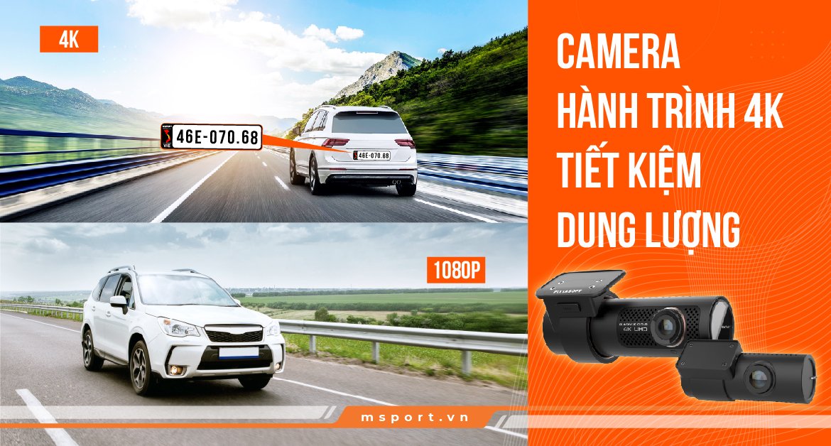 Camera hành trình 4K tiết kiệm dung lượng